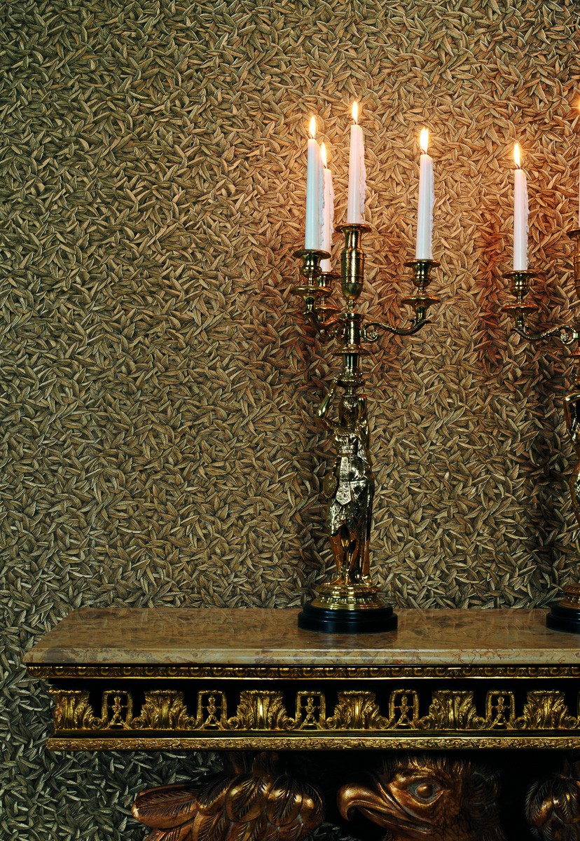Tapete Mit Strass Steine Harald Gloeoeckler Tapeten Blau Blaetter Fe 1 - Tapete Mit Strass Steine