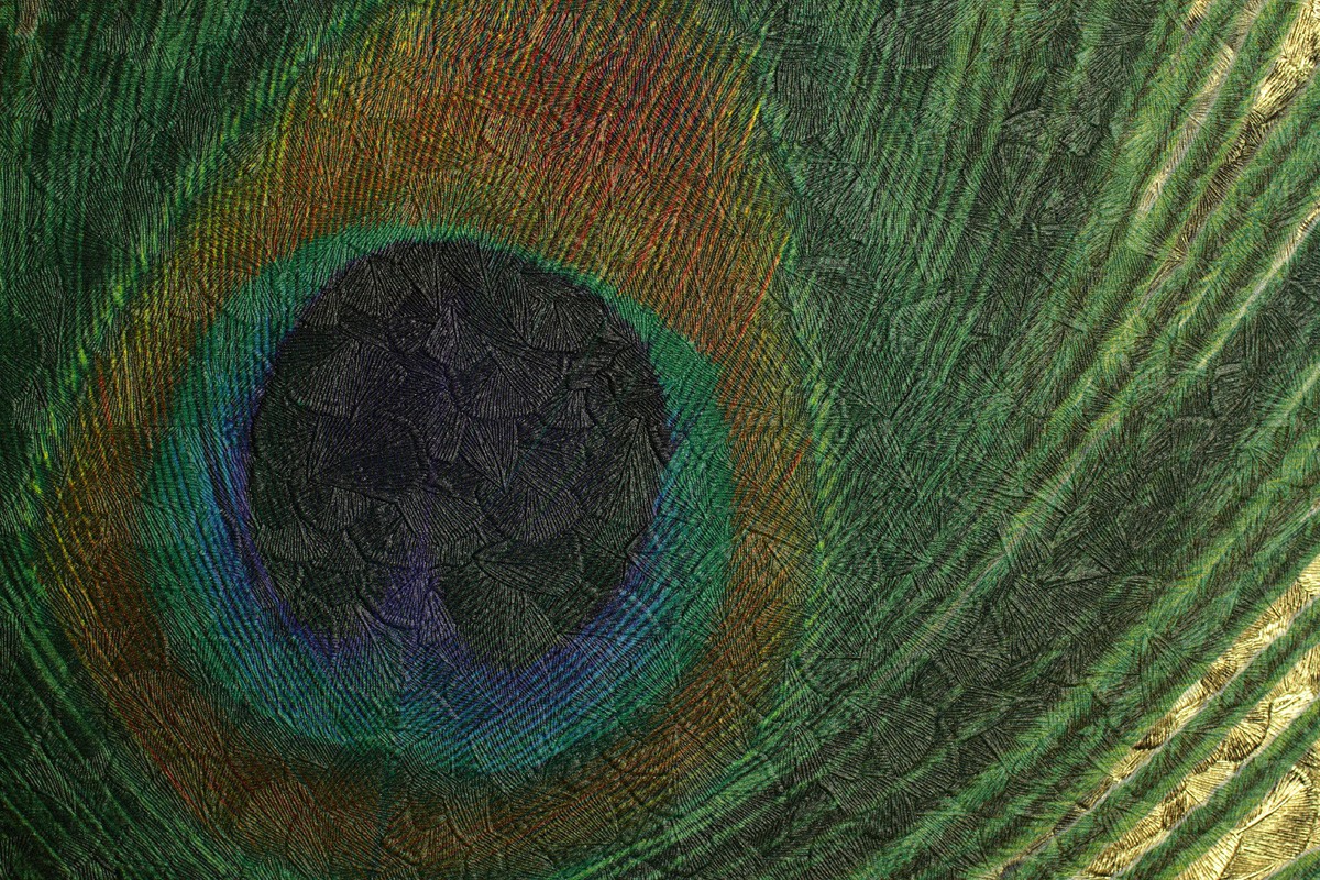 Harald Glööckler Tapeten Gold Grün Pfauenauge Panel 52726 Designer Tapete