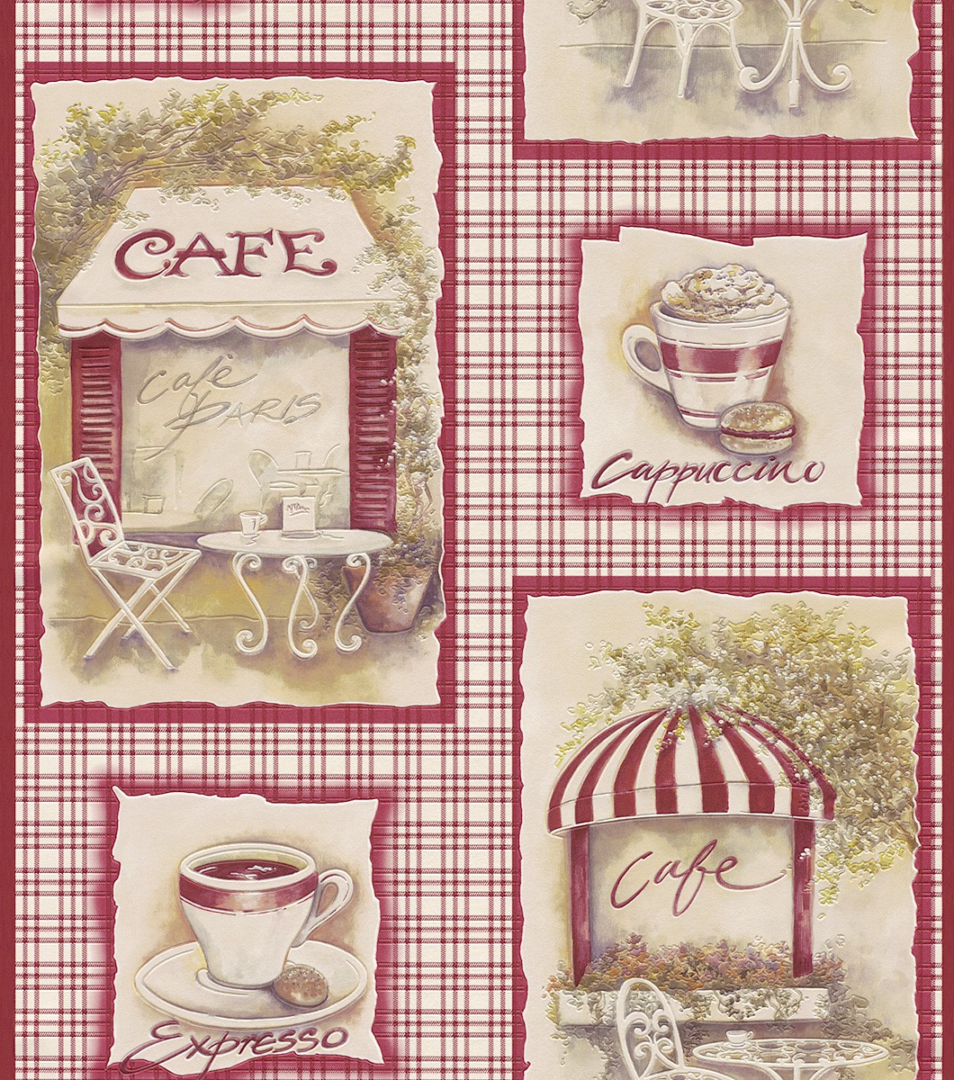 rasch Tapete Aqua Relief Küchentapete Vinyl Tapeten 819403 Tapete Café