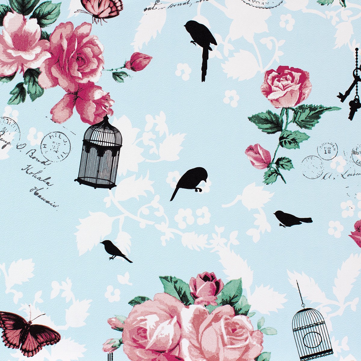 Retro Tapeten Sch?ner Wohnen : Tapete Marburg Zuhause Wohnen Floral blau 54725 Retro Tapeten Sch?ner Wohnen : Tapete Marburg Zuhause Wohnen Floral blau 54725