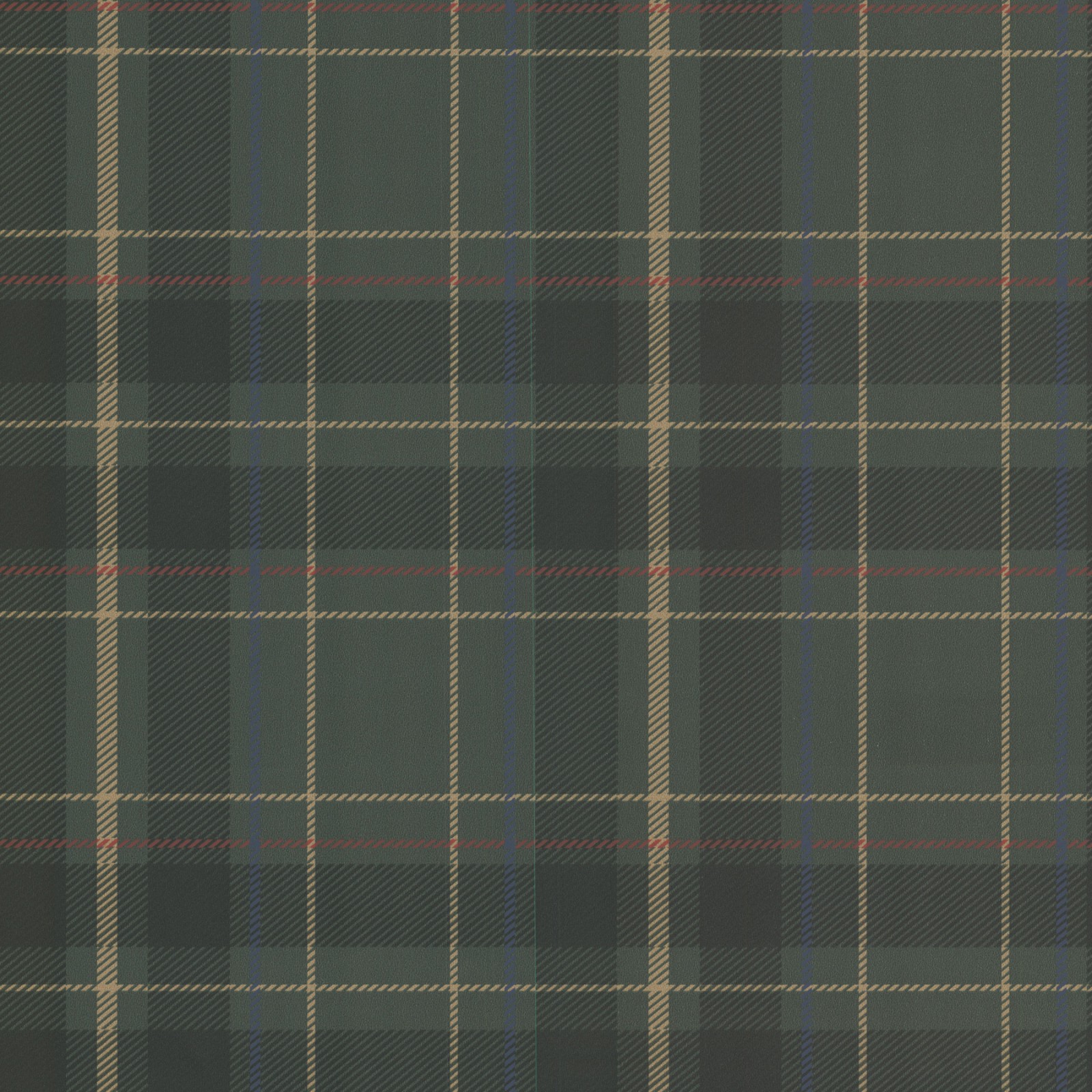 Vliestapete  Kariert  dunkelgruen  beige  Tapeten