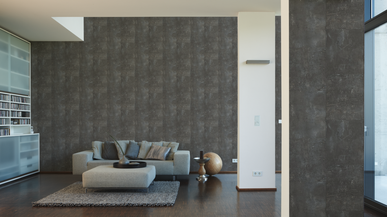 Tapete dunkelgrau modern – sehremini