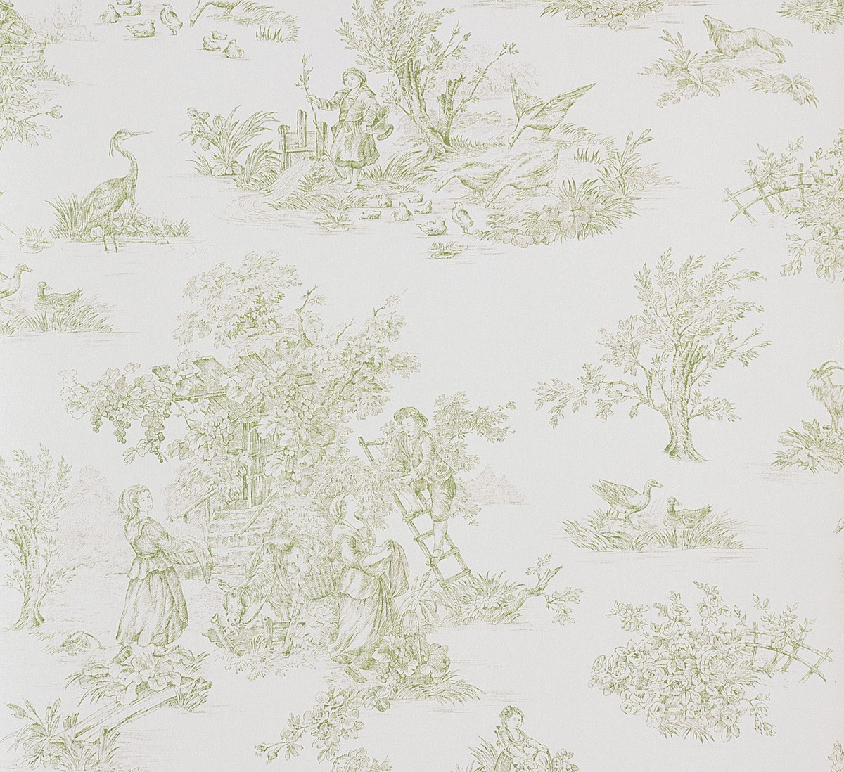 Romantische Tapete Petite Fleur : Papiertapete gr?n wei? Landhaus Petite Fleur Rasch Textil 295091 (1 Romantische Tapete Petite Fleur : Papiertapete gr?n wei? Landhaus Petite Fleur Rasch Textil 295091 (1