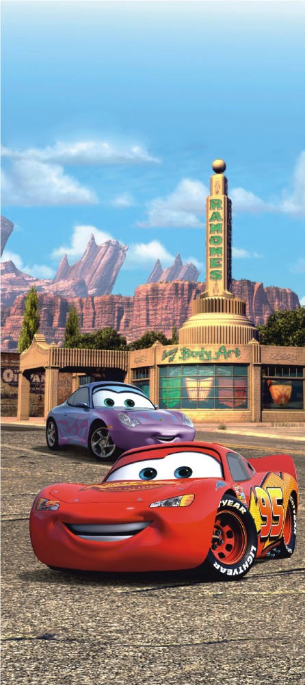 Türtapete Fototapete Tapete Cars 2 Lightning McQueen ...