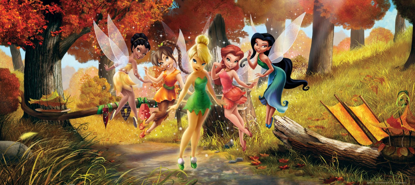 Wall mural wallpaper Disney Tinkerbell and friends fairies fairy ...