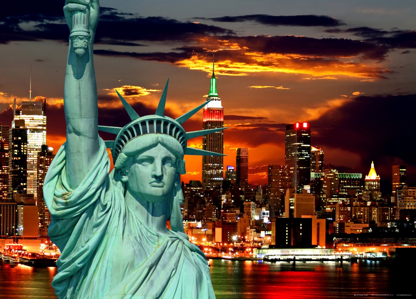 New York Freiheitsstatue Skyline New York Freiheitsstatue Skyline