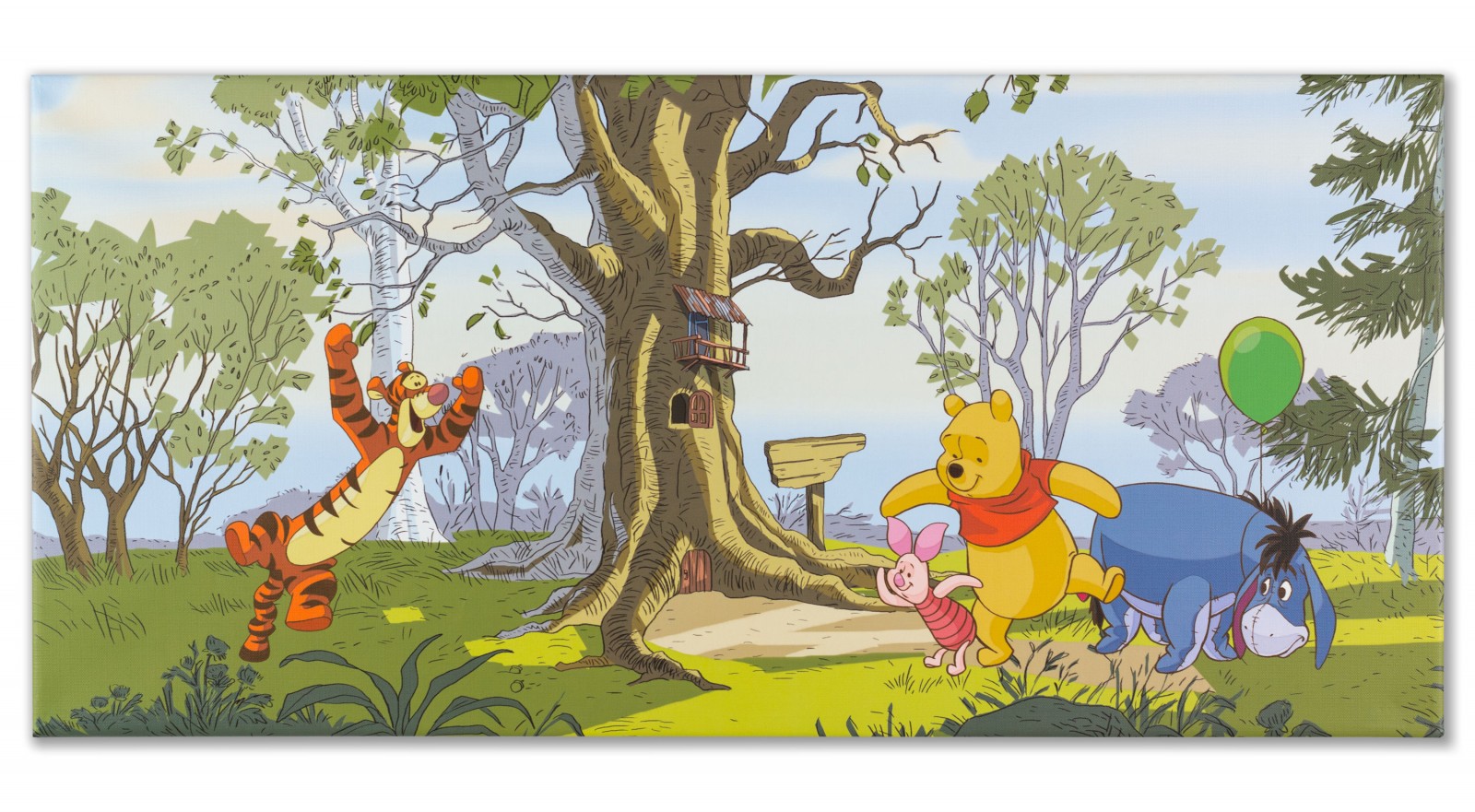 Kinderzimmer Tapeten Winnie Pooh : Leinwand Bild Wandbild 33×70 Disney’s Winnie Pooh & Freunde spielen Kinderzimmer Tapeten Winnie Pooh : Leinwand Bild Wandbild 33×70 Disney’s Winnie Pooh & Freunde spielen