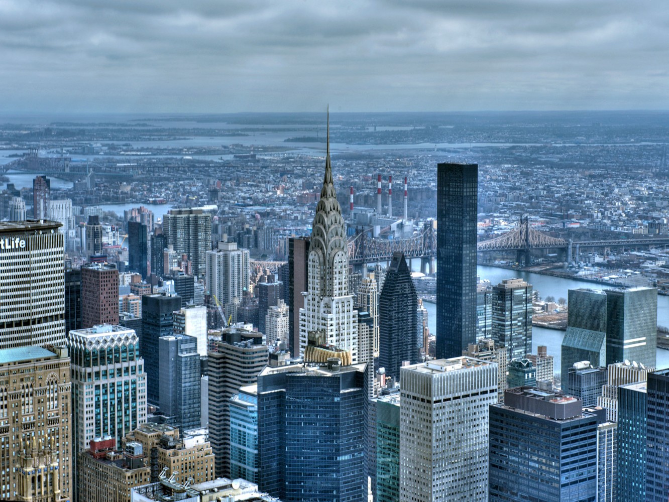 Fototapete Tapete New York Skyline Empire State Foto Poster 127 x 180 cm