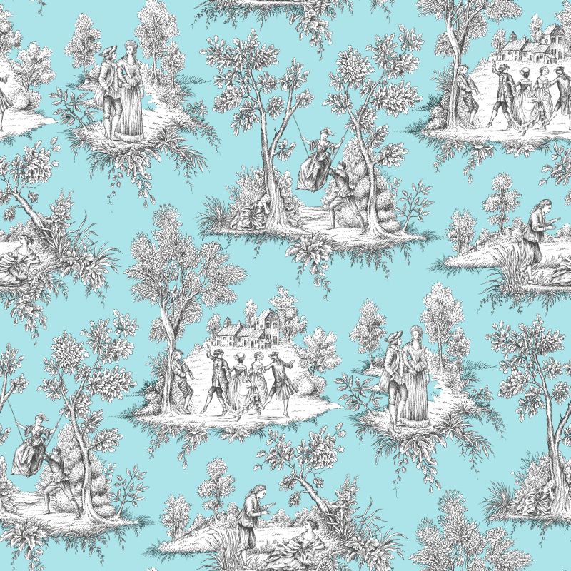 Rasch Tapeten Toile De Jouy : Tapete Rasch Textil Vintage blau wei? 138107 Rasch Tapeten Toile De Jouy : Tapete Rasch Textil Vintage blau wei? 138107