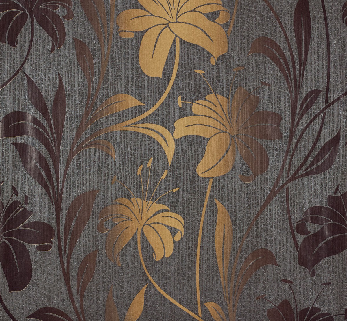 Keilrahmen Mit Tapeten Gestalten : Vliestapete Floral grau gold Marburg Da Milano 55120 Keilrahmen Mit Tapeten Gestalten : Vliestapete Floral grau gold Marburg Da Milano 55120